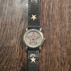 Black and Silver Star Watch